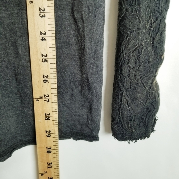 Panhandle Embroidered Long Accent sleeve tee lace pearl‎ snap buttons size XL - Picture 6 of 13